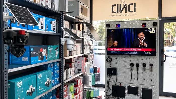 Solar ve 4G kameraların sergilendiği teşhir alanı
